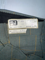 New Vintage Green Checkered Dickson Jenkins Polyester Pants #2213 ZZ-32