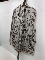 New Men’s H Bar C Brown Design  Long Sleeve Pearl Snap Medium With Belt K-20