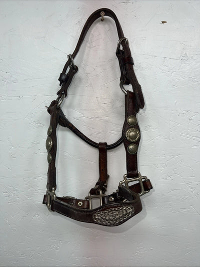 New Circle S Leather Yearling Show Halter Silver Buckles 3C-14