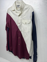 New Men’s San Angelo Collection Multi Color Long Sleeve Button Up Small A-196