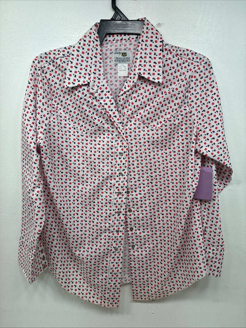 New Women’s Dickson Jenkins designed Long Sleeve Pearl Snap Size 40 MM-21