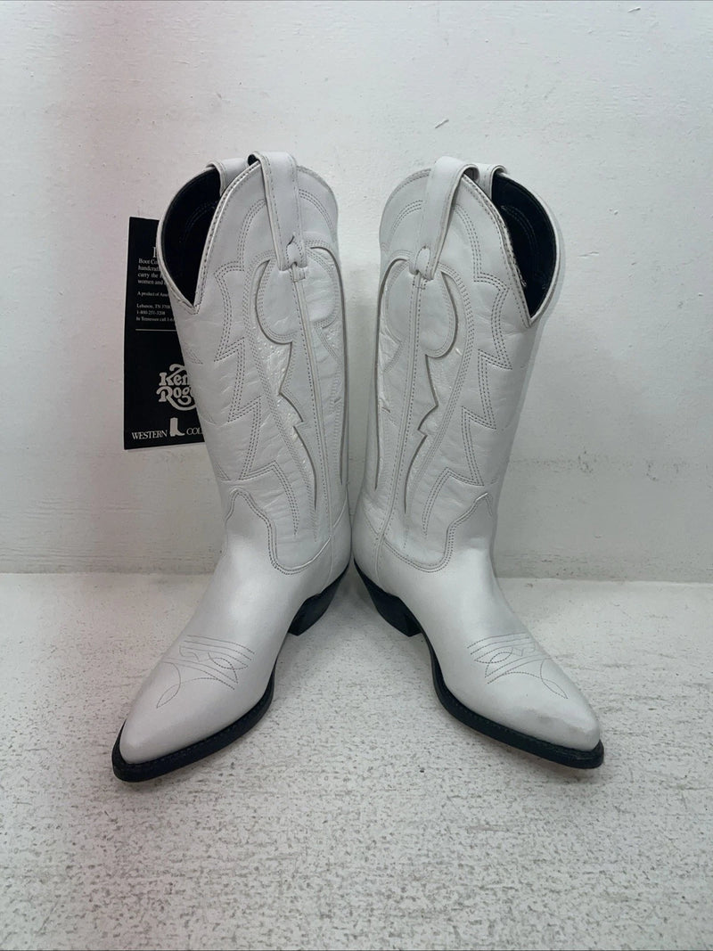 New Women’s White Kenny Roger’s Cowboy Boots. 40347 5 M. 2-151