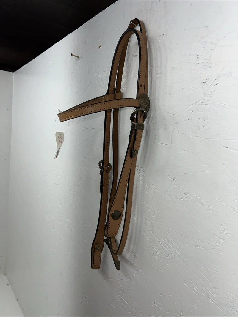 New Leather Royal King Brownband Headstall. Full #18-201 S-55