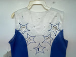 New Kids Blue White And Stars 1849 Cut Off Zip Up Vest S #77872 3B-66