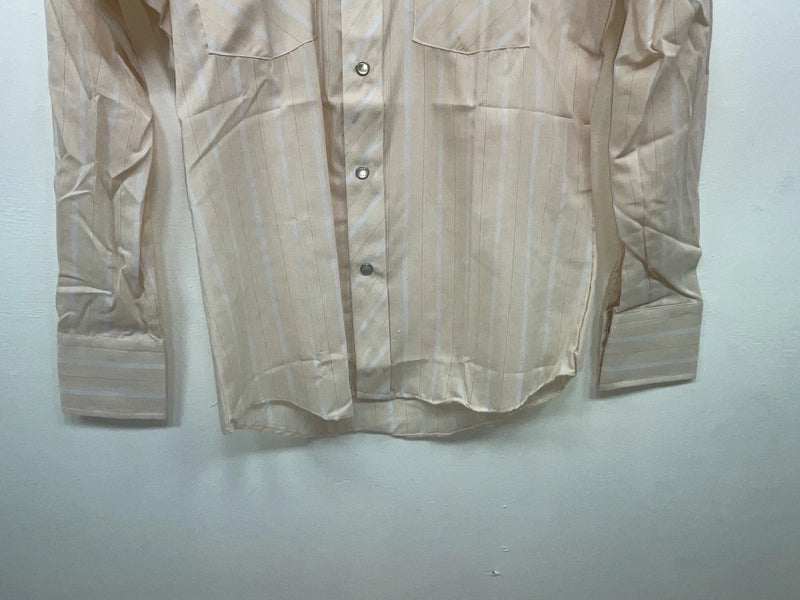 New Women’s Tan Striped ELY Plains Long Sleeve Button Up Shirt 3B-99