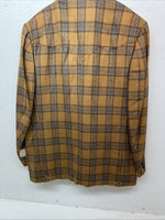 New Men’s Tem-Tex Orange Plaid Suit Jacket 46R #11963 LL-609
