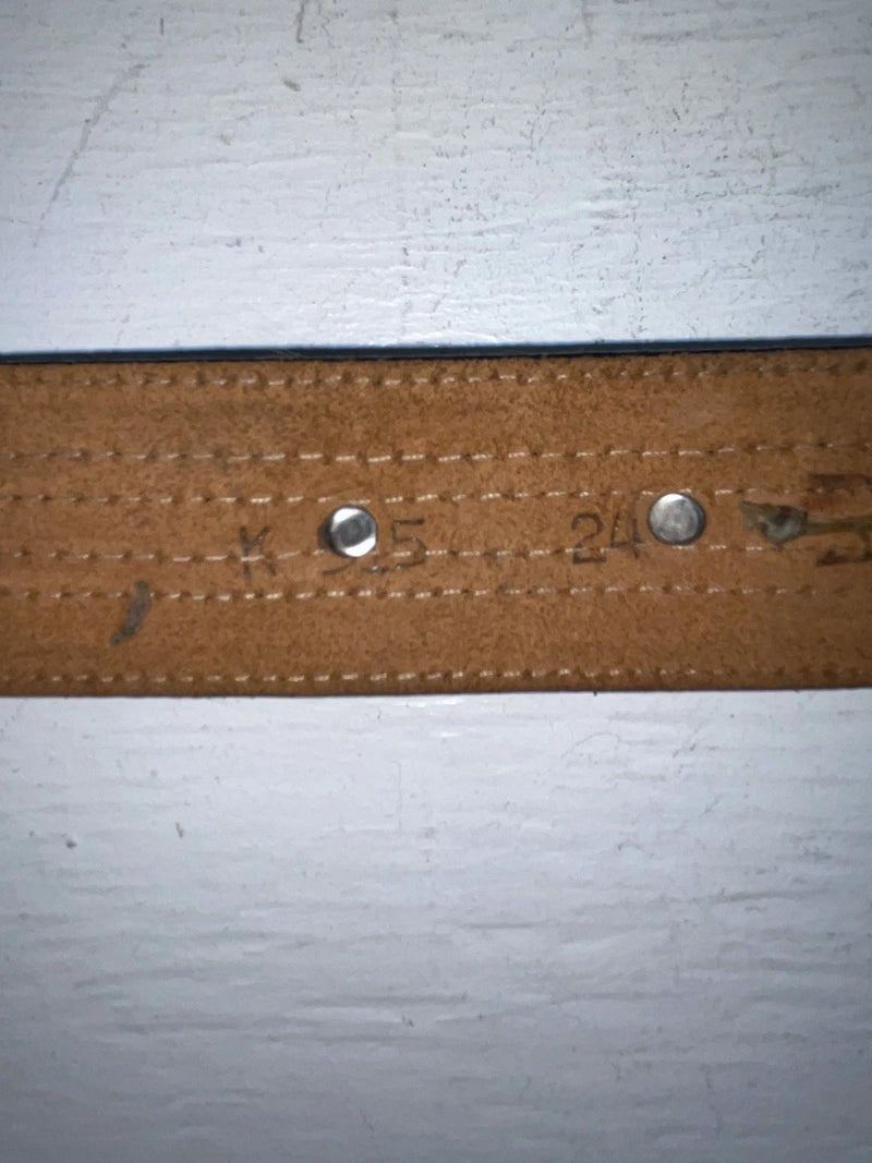 New Black Genuine Leather Nocona Silver Pendent 24” Belt #915 NN-33