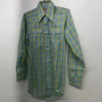 New Men’s Rockmount Multi Color Long Sleeve Pearl Snap 14.5 X 32 Small A-186