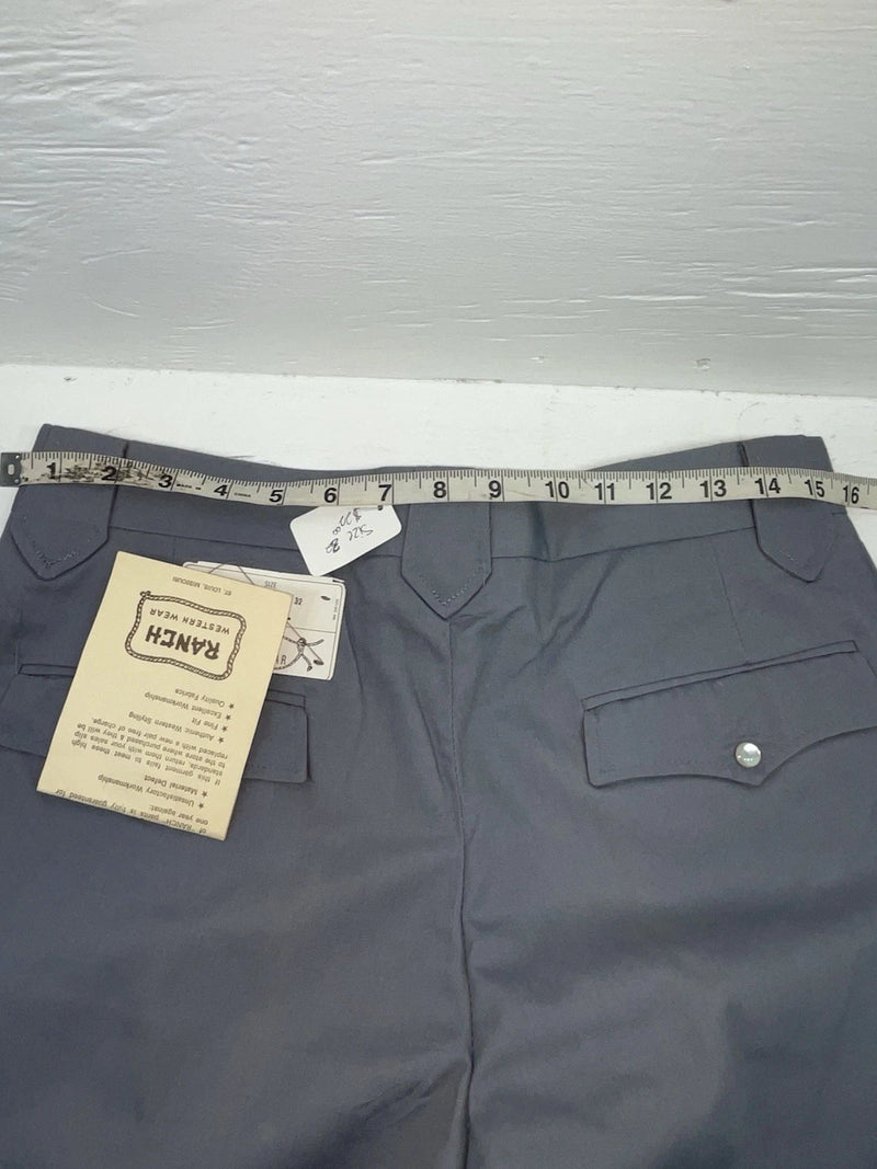 New Vintage Gray Ranch Polyester Pants #P1023 SS-38