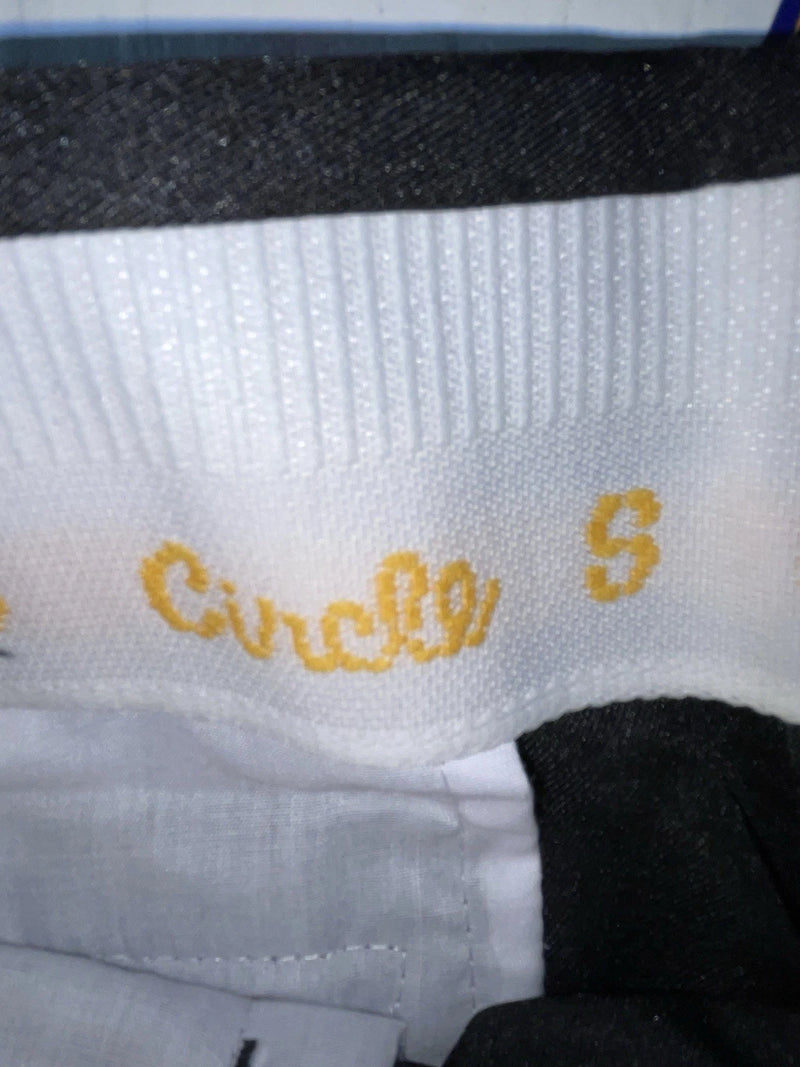 New Vintage Black Circle S Polyester Pants #CP4793 OO-94