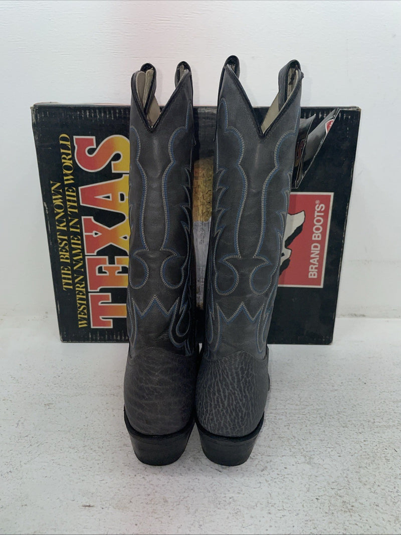 New Men’s Gray Texas Brand Cowboy Boots. 6122 8 D. 1-104