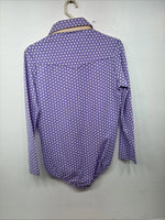 Me Women’s Panhandle Slim Purple Body Suit Long Sleeve Button Up Size 42 LL-43