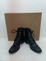 New Kids Black Lace Up American West Cowboy Boots. 2120 13.5 13 1/2 D. 23-74