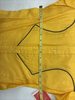 New Women’s Panhandle Slim Yellow Long Sleeve Button Up Small KK-69