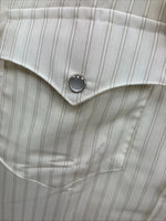 New Men’s California RanchWear  Yellow Strip Long Sleeve Pearl Snap Large M-58