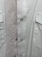 New Men’s White Horse White Long Sleeve Pearl Snap 4XL E-21