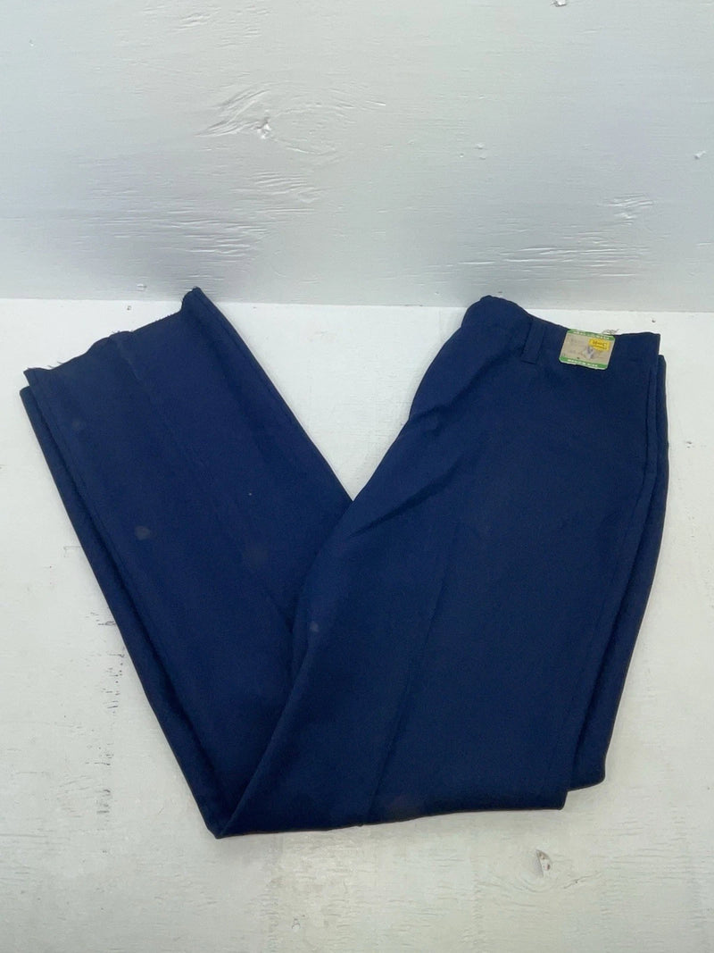 New Vintage Blue H Bar C Polyester Pants #MR477 OO-19