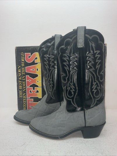 New Men’s Gray Texas Brand Cowboy Boots. 5092 8 E E. 3-145