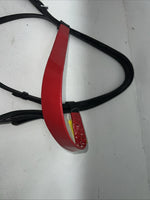 New Silver Fox Black Red Draft Bridle #20-05607-5-0 BB-9