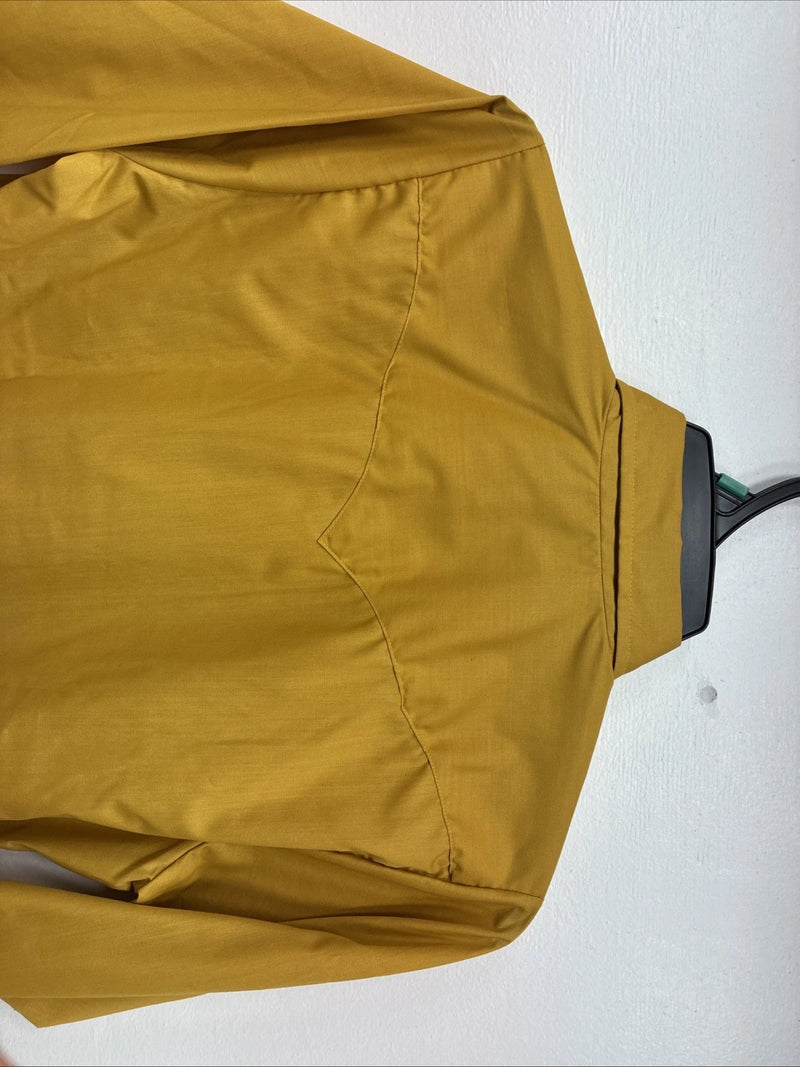 New Youths Tem Tex Yellow Long Sleeve Pearl Snap Size 18 DD-79