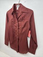 New Women’s Dickson Jenkins Red Long Sleeve Pearl Snap Size 32 MM-96