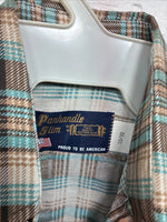 New Kids Panhandle Slim Multicolor Plaid Long Sleeve Pearl Snap Size 10 CC-84