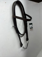 New Leather Tough 1 Western Browband Headstall W/ Split Reins And Bit Large S-73