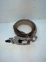 New Brown Genuine Leather Nocona Silver Bling Cross XL Belt #N1330999 Z-74