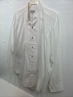 New Formal Mart White Long Sleeve Button Up English Shirt Large X-102