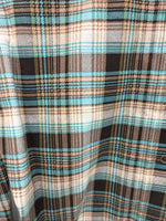 New Kids Panhandle Slim Multicolor Plaid Long Sleeve Pearl Snap Size 10 CC-84
