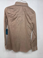 New Women’s Panhandle Slim Brown Long Sleeve Button Up Size 30 KK-68
