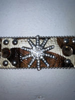 New Cow Print Genuine Leather Blazin Roxx Bling S Belt #N3510602 Z-59