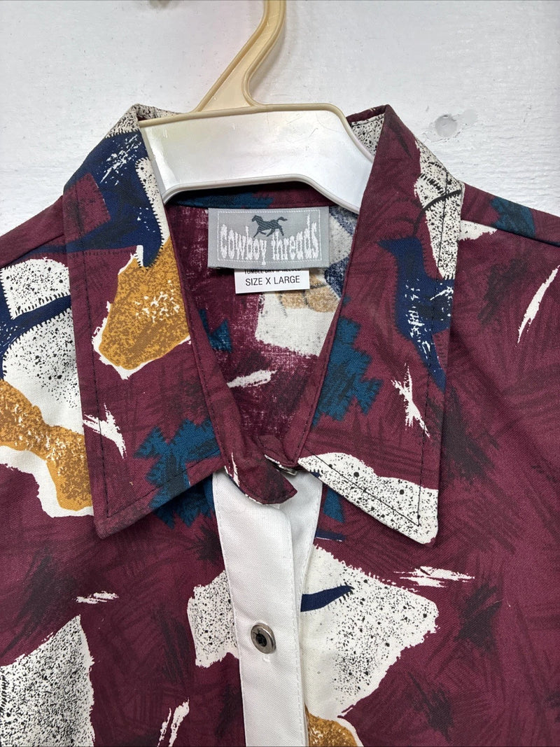New Women’s Cowboy Threads Multicolor Long Sleeve Button Up XL II-44