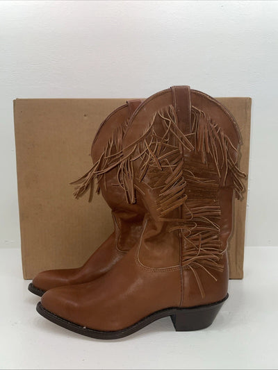 New Women’s Brown With Fringe Capezio Cowboy Boots. L 697 7.5 7 1/2 M. 17-101