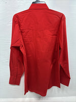 New Men’s ELY Cattleman Western Red Long Sleeve Pearl Snap 16.5 Large V-45