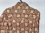 New Women’s Tem Tex Floral Design Long Sleeve Pearl Snap Size 32 MM-83