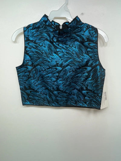 New Kids Blue 1849 Authentic Ranchwear Cut Off Zip Up Vest M #77872 3B-67