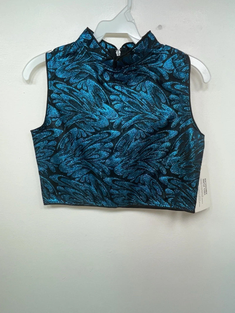 New Kids Blue 1849 Authentic Ranchwear Cut Off Zip Up Vest M #77872 3B-67