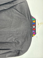 New Women’s Longhorn Black Designed Long Sleeve Button Up Medium TT-93