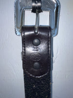 New Black Genuine Leather Double S Pendent 28” Belt #3508501 JJ-118
