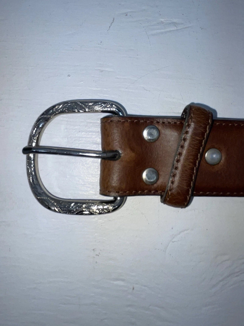 New Brown Genuine Leather Nocona Weaved 32” Belt #N2479002 JJ-35