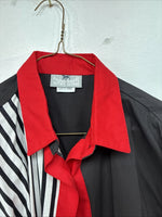 New Women’s Cowboy Threads Black Red Long Sleeve Button Up Large TT-77