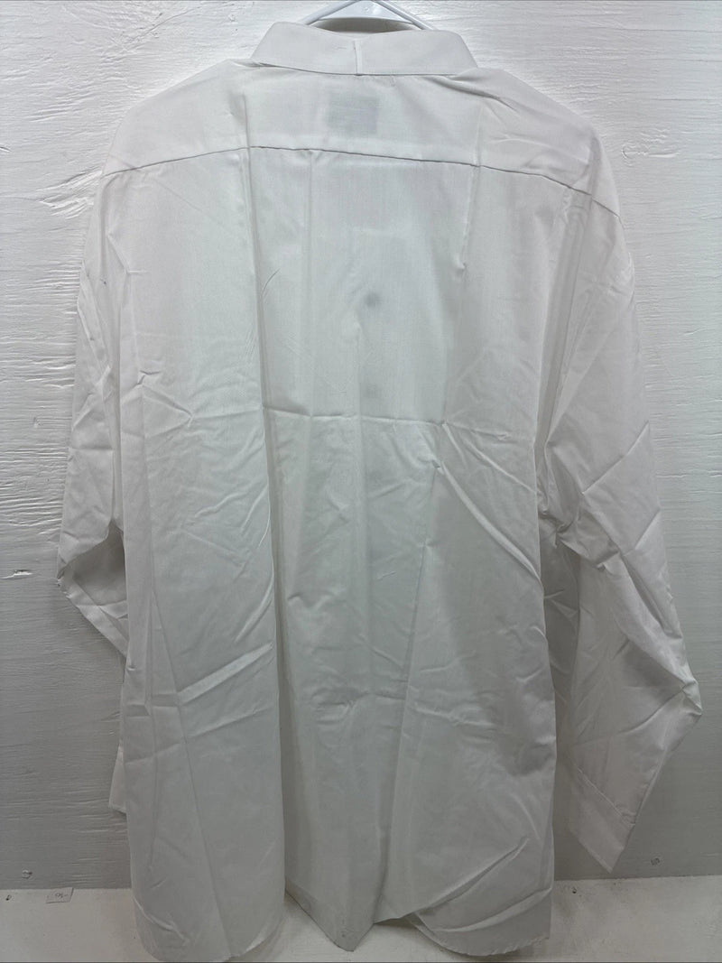 New Classix White Long Sleeve Button Up English Shirt 20-20.5 4XL X-101