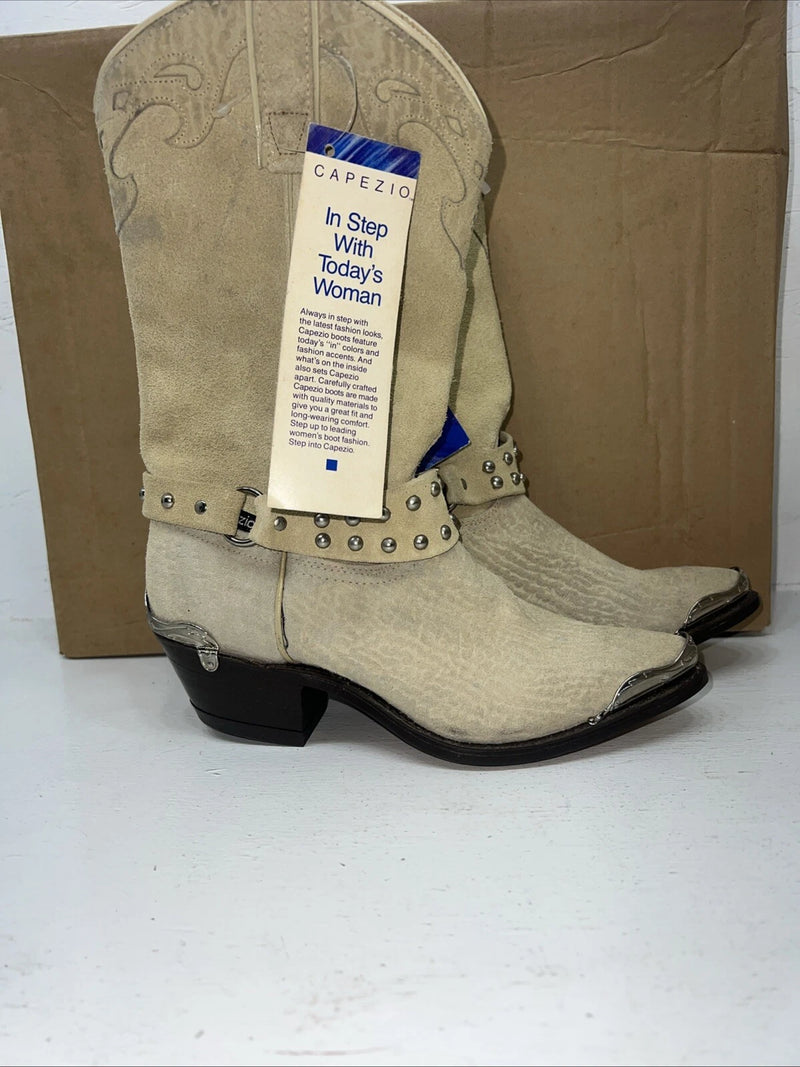 New Women’s Tan Capezio Cowboy Boots. SL459 5.5 5 1/2 M. 20-56