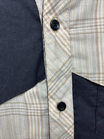 New Kids Cowboy Threads Black Yellow Plaid Long Sleeve Button Up Size 16 DD-83