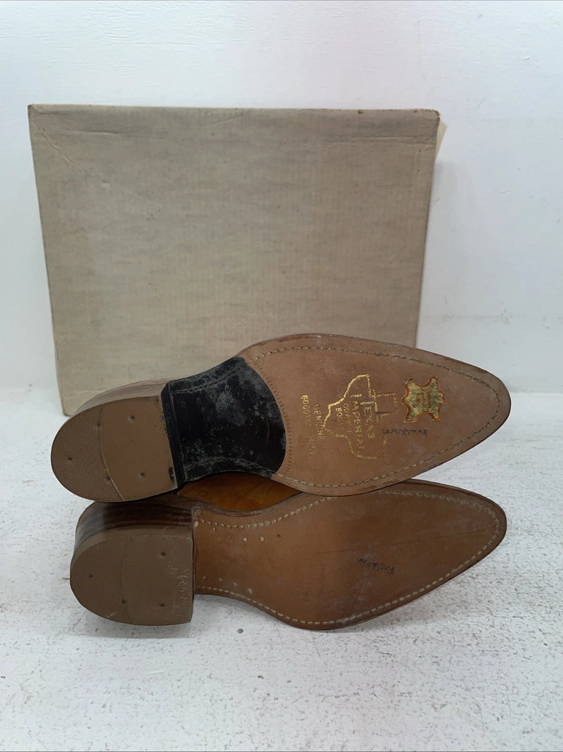 New Men’s Brown Texas Imperial Cowboy Boots. M 134 7.5 7 1/2 D. 1-83