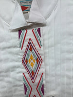 New Women’s Wrangler White Design Long Sleeve Button Up Medium TT-13