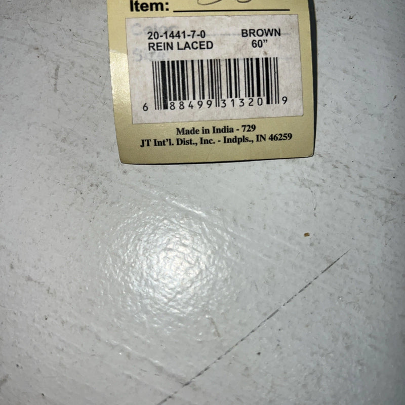 New Silver Fox Brown Genuine Leather 60” Braided English Reins #20-1441-7-0 Y-20