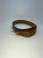 New Brown Genuine Leather Perkies Tooled 26” Belt #601 NN-6