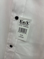 New Kids ELY Cattleman Western White Long Sleeve Pearl Snap Large DD-60